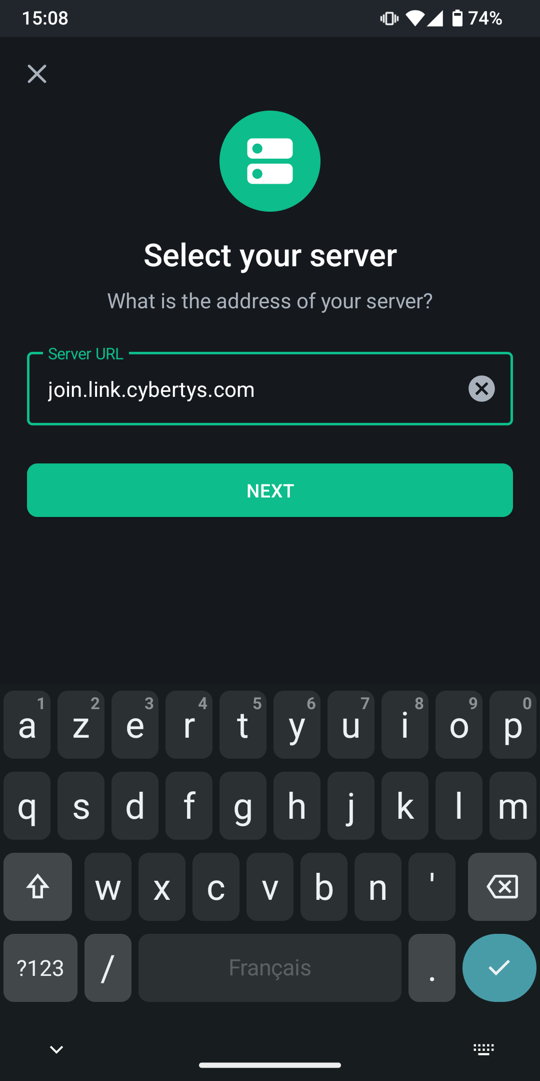 Android server change